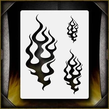 Flames 12 Airbrush Stencil Template Airsick