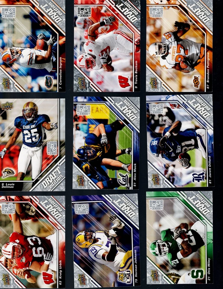 2009 UPPER DECK DRAFT Football Cards Complete Your Set BUY MORE SAVE MORE - Image 4 of 4