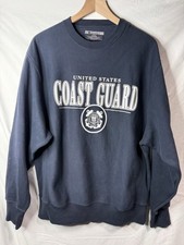 VTG Champion United States Coast Guard Sweatshirt Med USCG Academy Crewneck Navy