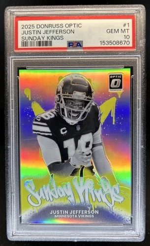2025 Donruss Optic Justin Jefferson Base (PSA 10)