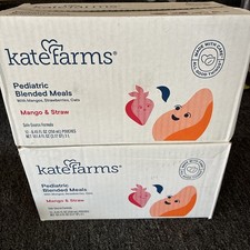 KateFarms Pediatric Blended Meals, 12-Pack, 8.45 fl oz Pouches Mango Straw
