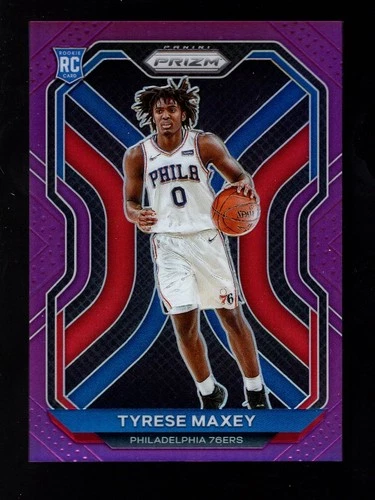 2020-21 PRIZM PURPLE #256 TYRESE MAXEY RC 79/99 76ERS