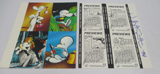 HAND-SIGNED 1994 BONE by JEFF SMITH One (1) Promo Card Sheet 5.75"x7.25" CM5934