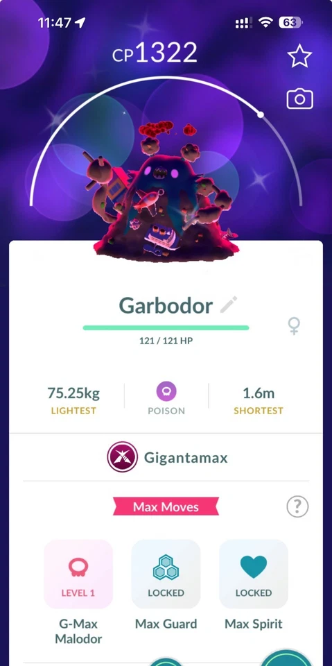 Shiny Garbodor Gigamax MlNl P T C Beschreibung lesen