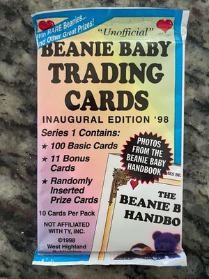 1x Pack Beanie Baby Trading Cards Inaugural Edition  98 SEALED