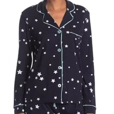 Cozy Zoe by Pj Salvage Women's Stars Printed Pajama Top in Navy Small $30