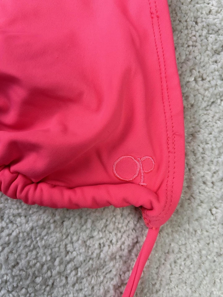 Top de baño de bikini OP para mujer medio triángulo halter ajustable traje de baño de playa Foto 4 de 4