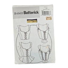 Butterick 4669 Misses Corset Bustier laced Making History Pattern sz 6-12 UNCUT