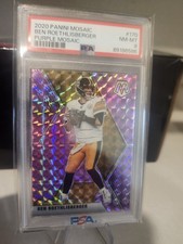 2020 Mosaic Football Ben Roethlisberger Purple Mosaic /49 #170 PSA 8