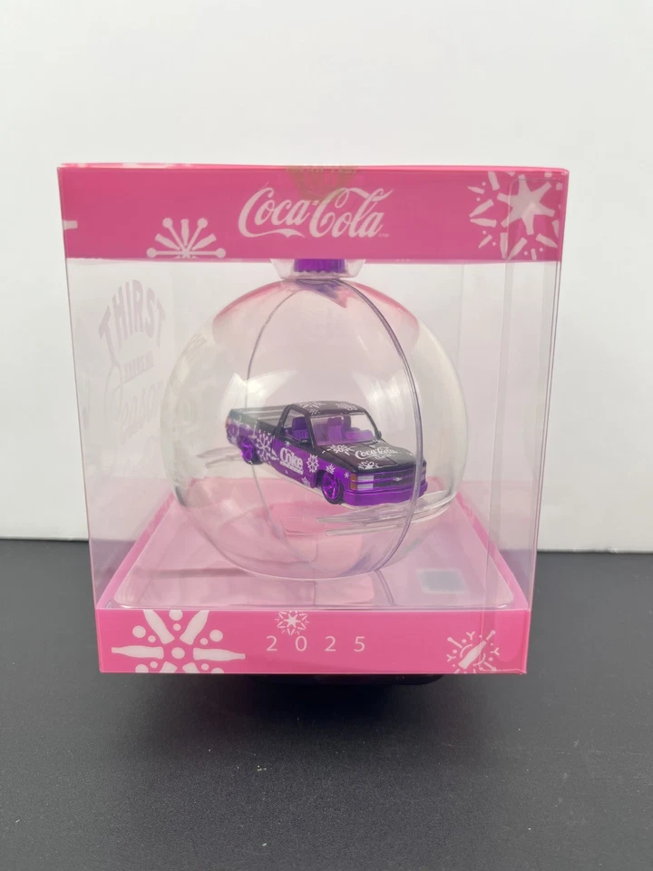 M2 Machines 2025 CHASE Coca-Cola Christmas Ornament 1992 Chevy C1500 SS 492 - Image 2 of 4