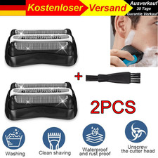 2pz Testina di Rasatura per Braun 3 Series 3 32B 320S 3020S 3040S 3080S Rasoio Cassetta