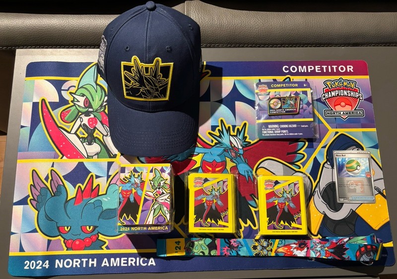 Pokemon NAIC 2024 Full Competitor Kit - Includes Nest Ball Promo Card & Playmat