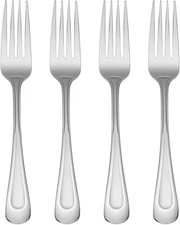 Satin Sand Dune Everyday Dinner Forks, Set of 4, 18/0 Stainless Steel, Silverwar