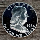 1962-P Gem Cameo Proof Franklin Half Dollar -Free Shipping!
