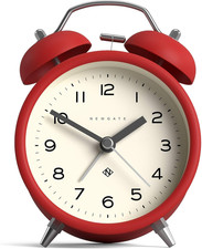 ® Charlie Bell Echo Alarm Clock | Modern Take on Classic Twin Bell Clock | Red |