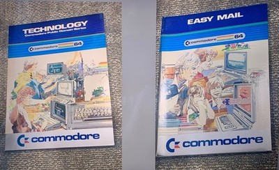 Commodore 64 Software Bundle Technology I and Easy Mail 64 Manuals Disks