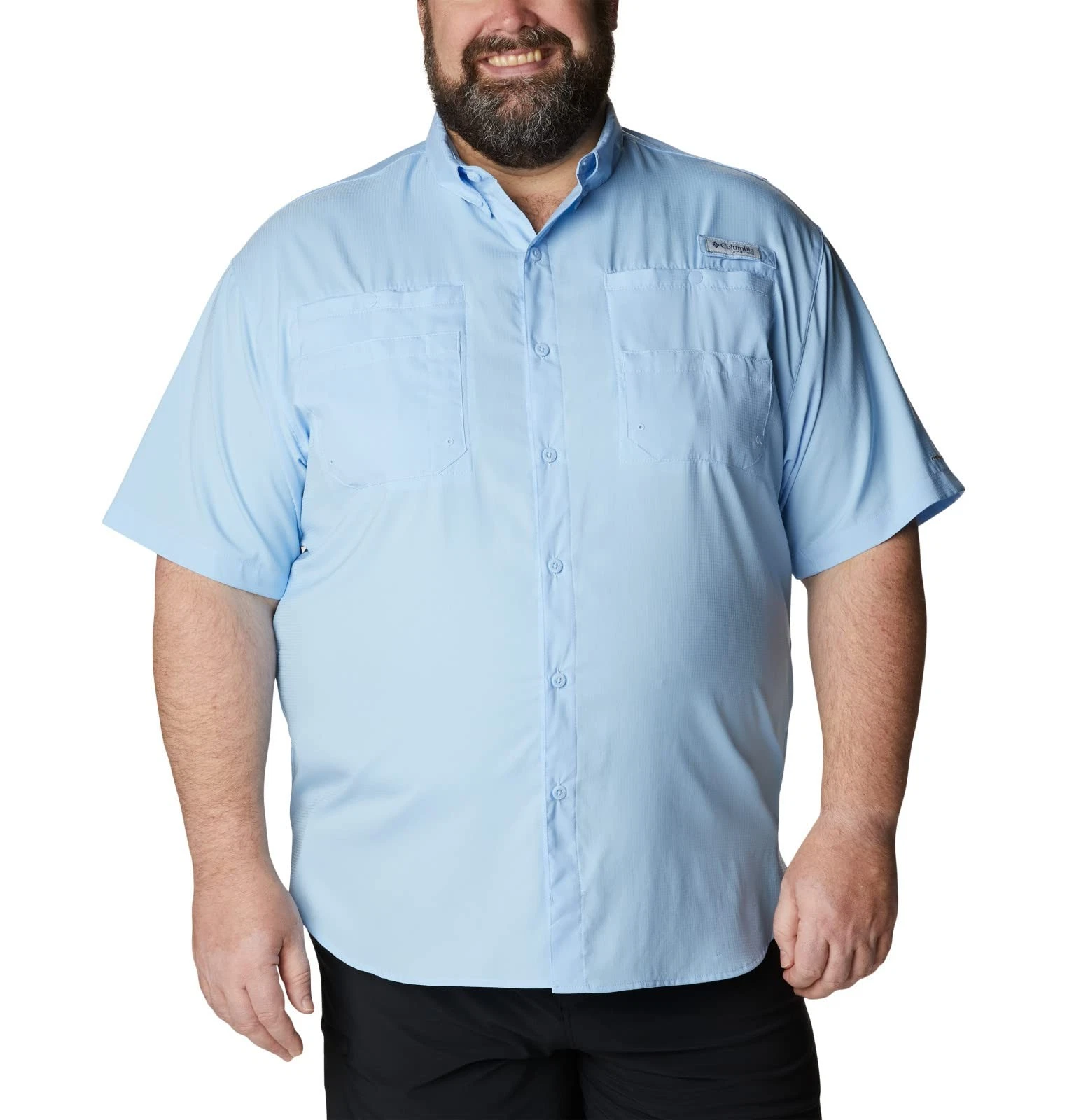Columbia Mens PFG Tamiami II Short Sleeve Fishing Shirt, Sail, Large