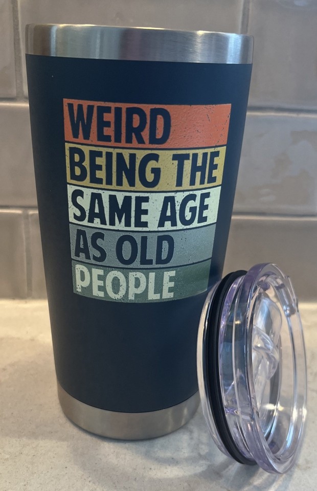 A tumbler that roasts you and your age simultaneously — the '1985' vintage joke lands perfectly for milestone birthdays and white elephant chaos.