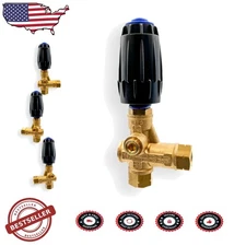 Brass Pressure Washer Unloader 3650 PSI 10.5 GPM Blue Spring Adjustable Knob