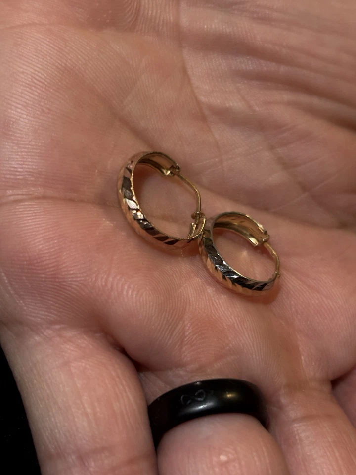 Brincos de ouro rosa, ouro e ouro branco 14kt - Imagem 2 de 2