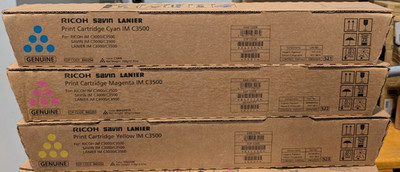 Ricoh Genuine Color Toner Set IM C3500 - CMY 842252 842253 842254