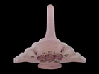 Fenton Pink Chiffon Satin Opalescent Hand Painted Mini Basket SIGNED M. Verbosky
