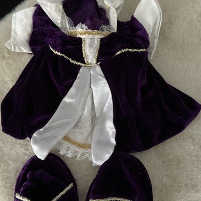 Build a Bear Königin 40 cm 3-tlg -Set Kleid & Schuhe lila/weiß/gold mit Spitze