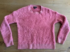 TOPSHOP Pink Cropped Fuzzy Pullover Sweater Size 0, Adult XS