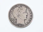 1913 P Barber Half Dollar - Low Mintage - No Reserve
