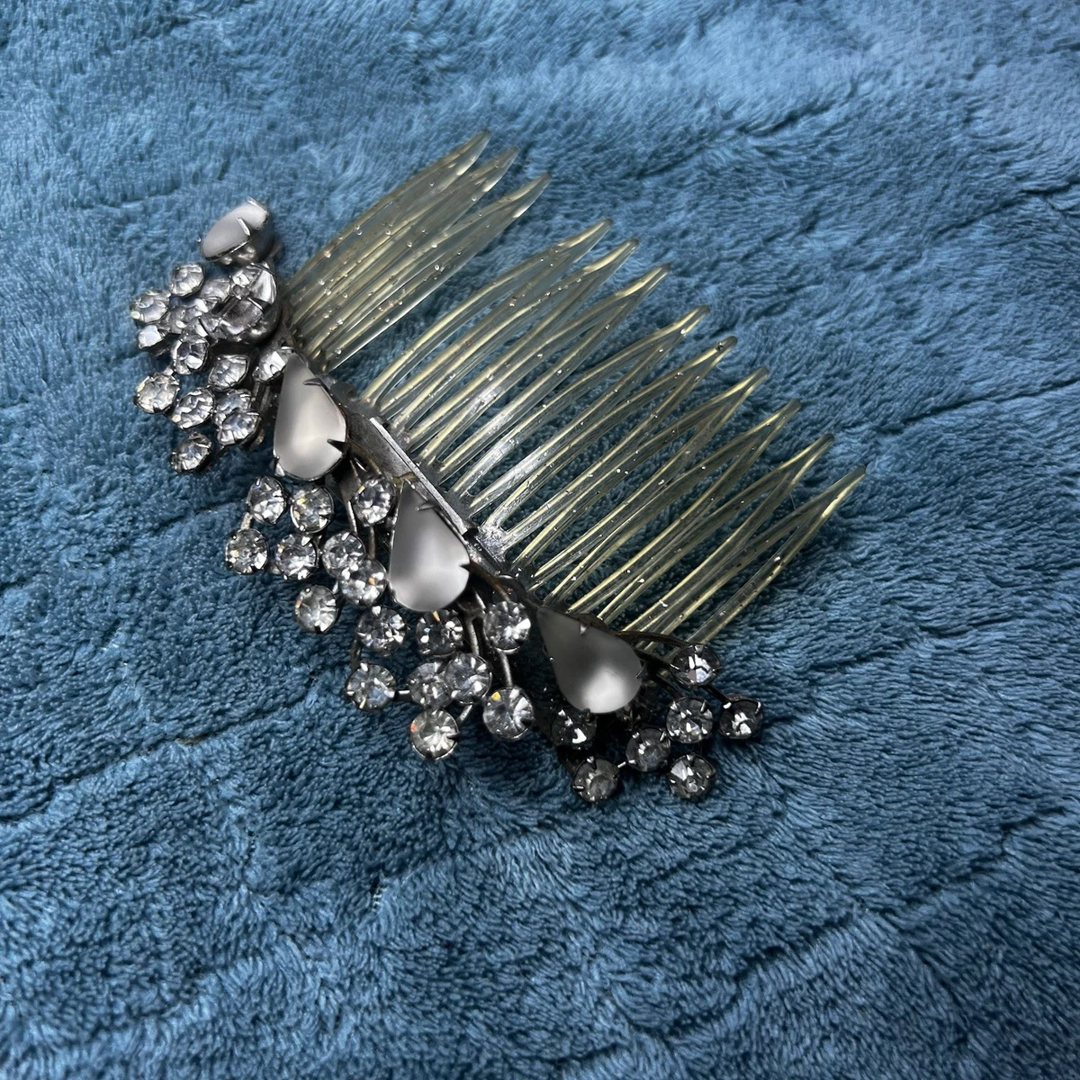 Vintage Hair Accessories Lot * Mantilla Comb & Rhinestone Pieces Special Occasion Original Vintage Hair Accessories for sale  main image 2