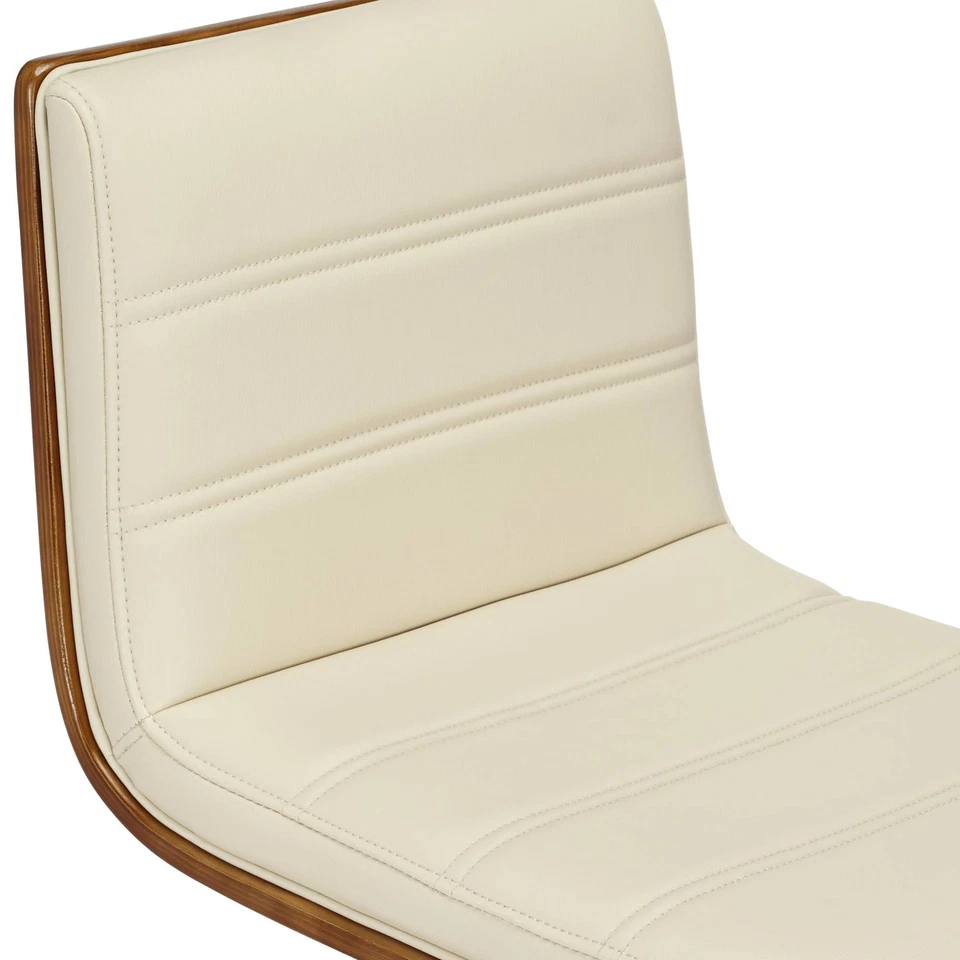 Vienna Walnut Swivel Bar Stool 25 1/4" High Cream Cushion Kitchen Counter Island - Image 3 of 4