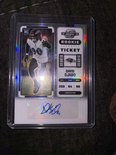2022 Panini Contenders Optic David Ojabo Rookie Ticket Auto Silver Prizm 156