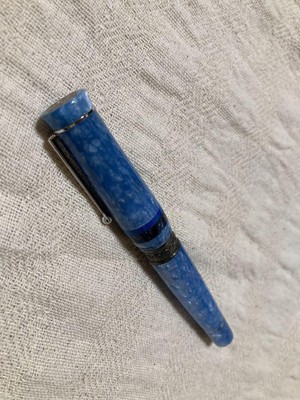 ほぼ新品】DELTA Marina Piccola 万年筆 Capri Delta Capri Marina Piccola Blue Resin with Sterling Silver