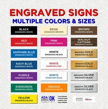 ENGRAVED SIGNS! Custom Name Plates, Plastic Labels, Office Door & Desk Plaques