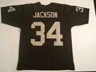UNSIGNED CUSTOM Sewn Stitched Bo Jackson Black Jersey - M, L, XL, 2XL, 3XL