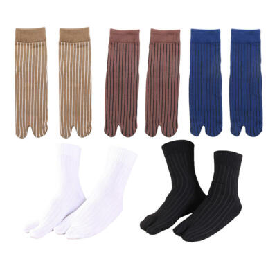 Sandale aus reiner Baumwolle 2 Socken mit gestreifter Spitze Socken Tabi Concealer