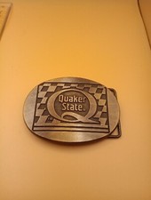 Vintage Advertising Quaker State Logo Belt Buckle RJ L k