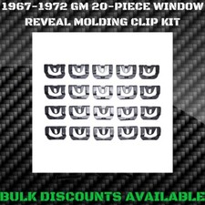GM B 1967-1972 CARROCERÍA ventana trasera vidrio parabrisas delantero moldura moldura clips reveladores