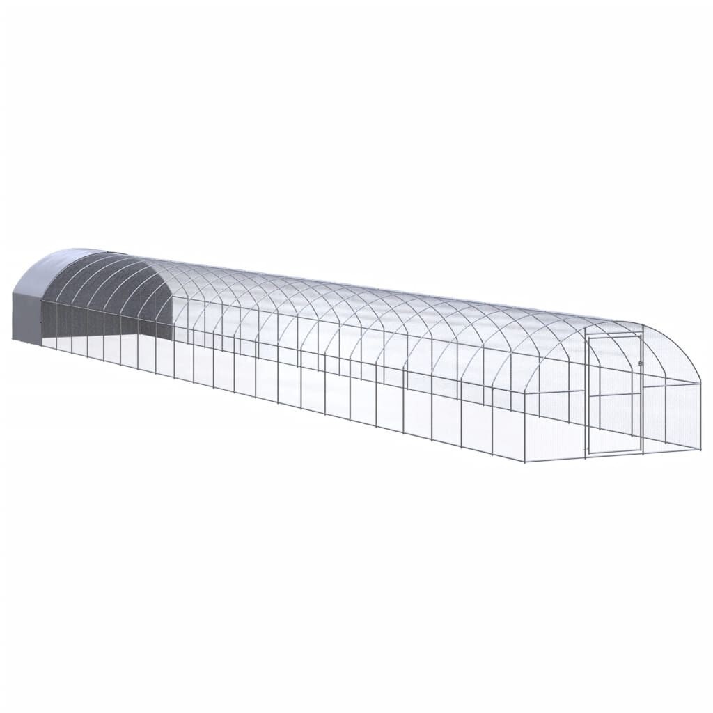BD - BD Gallinero de exterior de acero galvanizado 3x24x2 m
