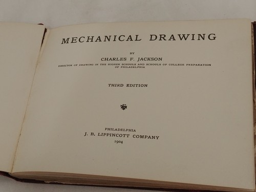 Mechanical Drawing 1904 3rd Edition Charles Jackson Antique Architecture Plates - Picture 6 of 22