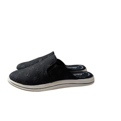 Clarks Cloudsteppers Breeze Shore schwarze geblümte Damen-Pantoletten flache Schuhe Größe 8 neu ohne Karton - Bild 4 von 8