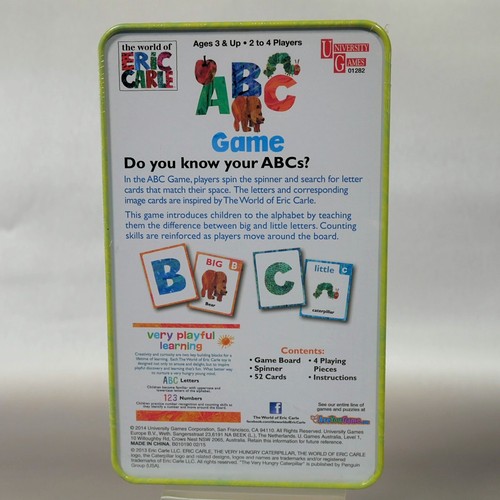 ERIC CARLE - THE VERY HUNGRY CATERPILLER BOARD BOOK AND PLUSH SET PLUS ABC GAME - Picture 7 of 7