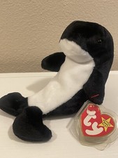 WAVES the whale TY Beanie Babies MWMT  Retired 1996