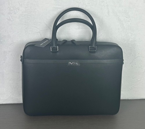 Michael Kors Men's/Unisex Black Varick Large Leather Briefcase/Computer Bag NWT - Picture 10 of 16