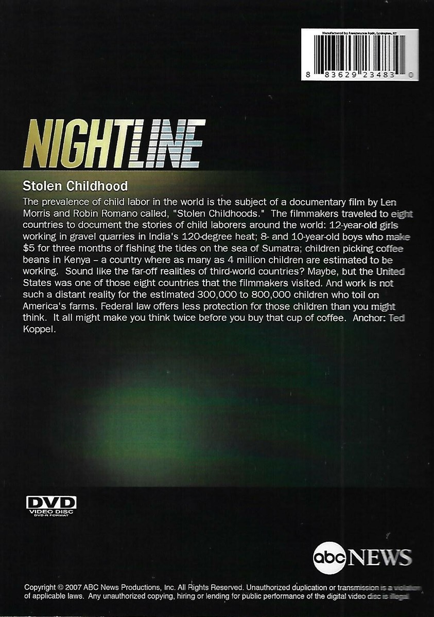 ABC News Nightline Stolen Childhood (DVD, 2007) for sale