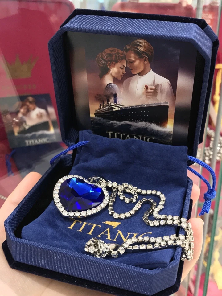 Titanic Jewel Heart of the Ocean necklace Forever Love fashion - Image 3 of 4