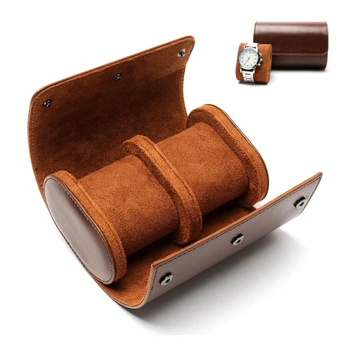 1-3 Slot Travel Watch Roll Case Leder Armbanduhr Vitrine Uhren Aufbewahrungsbox - Bild 13 von 17