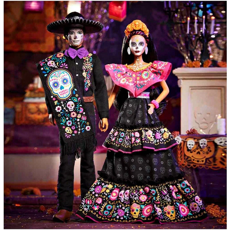 🎃 2021 Barbie & Ken Set - Dia De Los Muertos Dolls DAY OF THE DEAD LIMITED  🎃 - Image 2 of 4