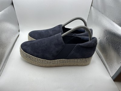 VINCE Platform Loafer Navy Blue Women Vince blue suede platform loafers size 8 women main image 0
