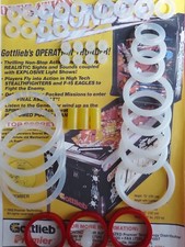 FLIPPER GOTTLIEB -OPERATION THUNDER-KIT ELASTIQUE SILLICONE TRANSPARENT-PINBALL